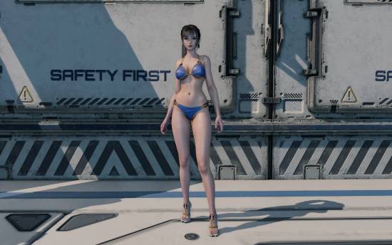 配股宝 《剑星》伊芙清凉mod：身着泳装肌肤雪白！