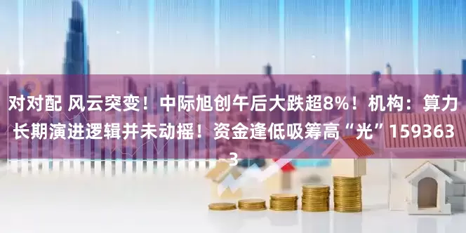 对对配 风云突变！中际旭创午后大跌超8%！机构：算力长期演进逻辑并未动摇！资金逢低吸筹高“光”159363